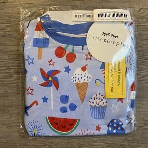 Little Sleepies 12-18 Months Stars Stripes Sweets Two Piece Pajama‎ Long Sleeve